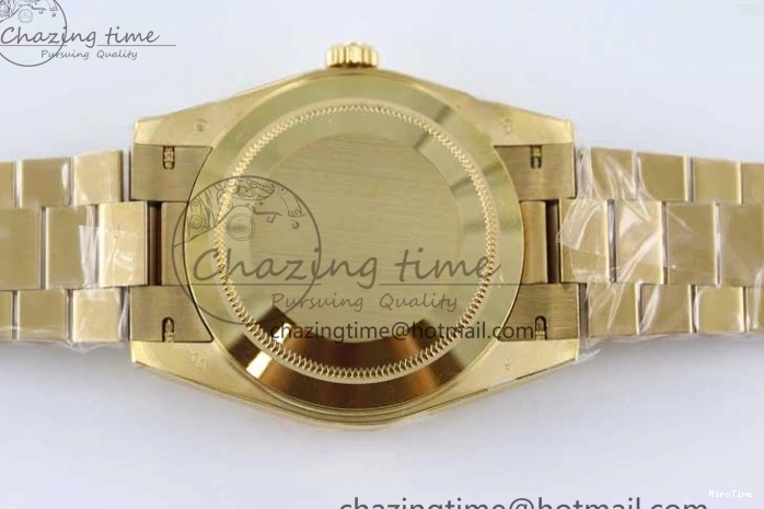 MiroTime 0121 Day Date 40mm YG 904L Steel TWF 1:1 Best Edition White Dial on YG Bracelet A FreshLook 2368